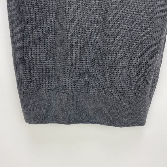 prAna Womens Milani Sweater Dress XS Charcoal Grey LS Waffle Knit Funnel NWT - Picture 7 of 12